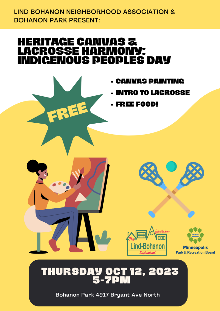 Heritage Canvas & Lacrosse Harmony: Indigenous Peoples Day poster