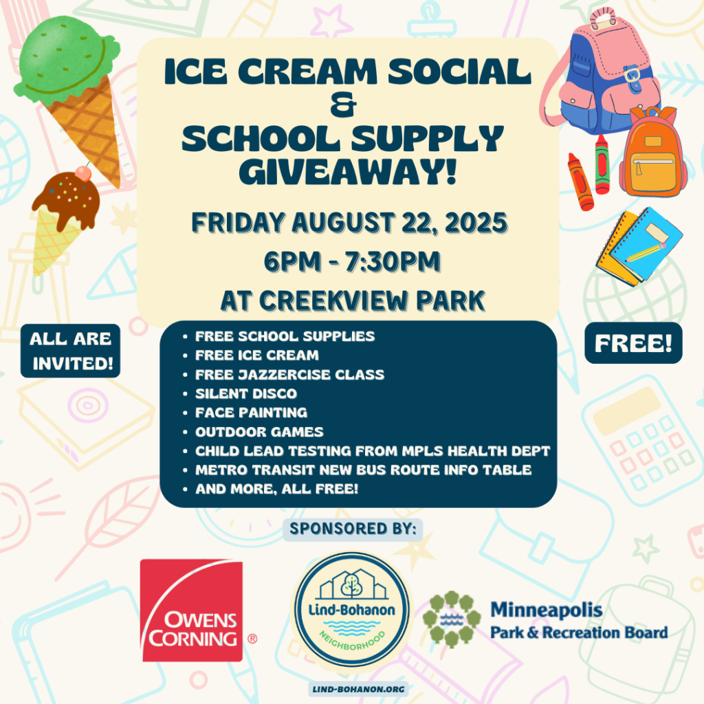 Ice Cream Social and School Supply Giveaway Graphic 2025